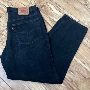 Levi's Men's 550 Relaxed Fit Straight Leg Black Denim Jeans